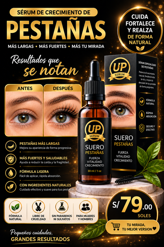 Serum UP+ Crecimiento Extremo para Pestañas y Cejas💖