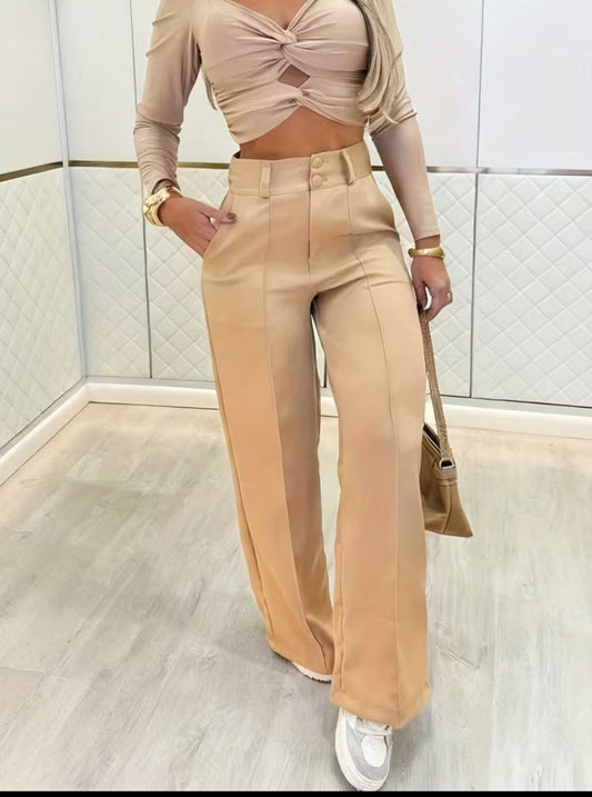 💖 Pantalón Premium de Tiro Alto – Elegancia Sin Esfuerzo